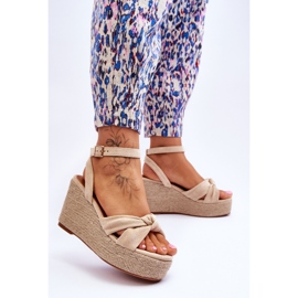 Women's Wedge Sandals Beige Kendall brown 2