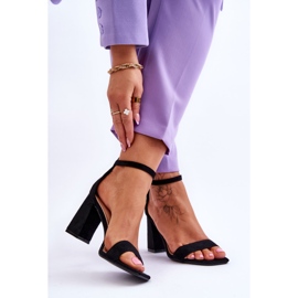 Women's Sandals On A Stable Heel Black Lavissa 2