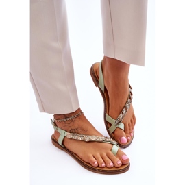 Women's Sandals With Straps Green Alamis 1