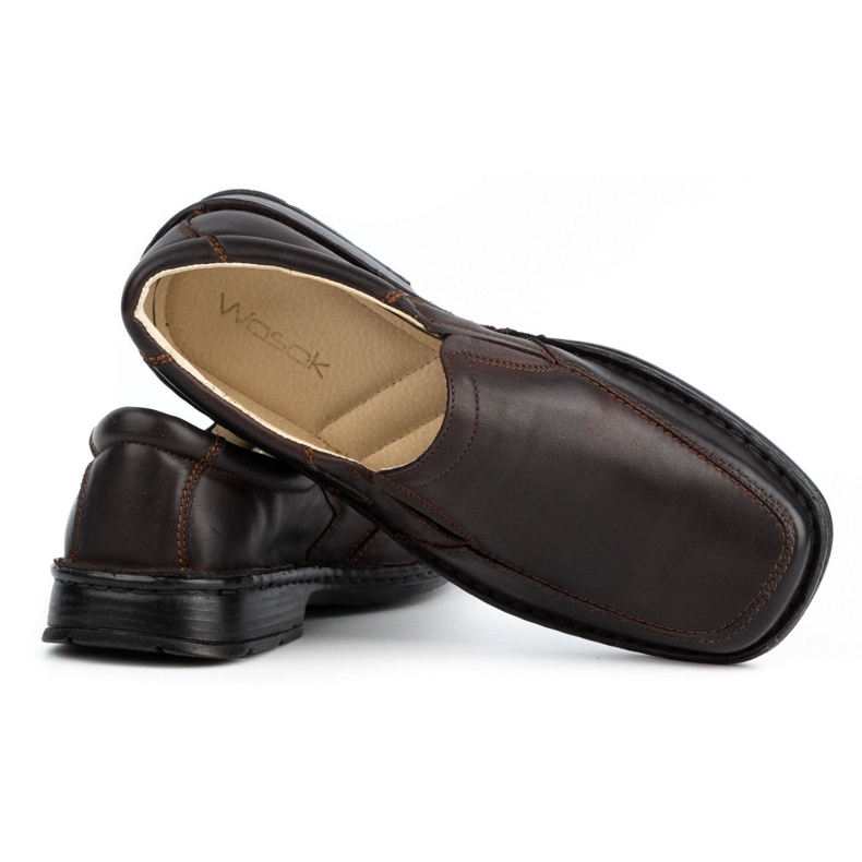 WASAK Leather men's slip-on shoes 0114W brown 3 WASAK Leather men's slip-on shoes 0114W brown 3