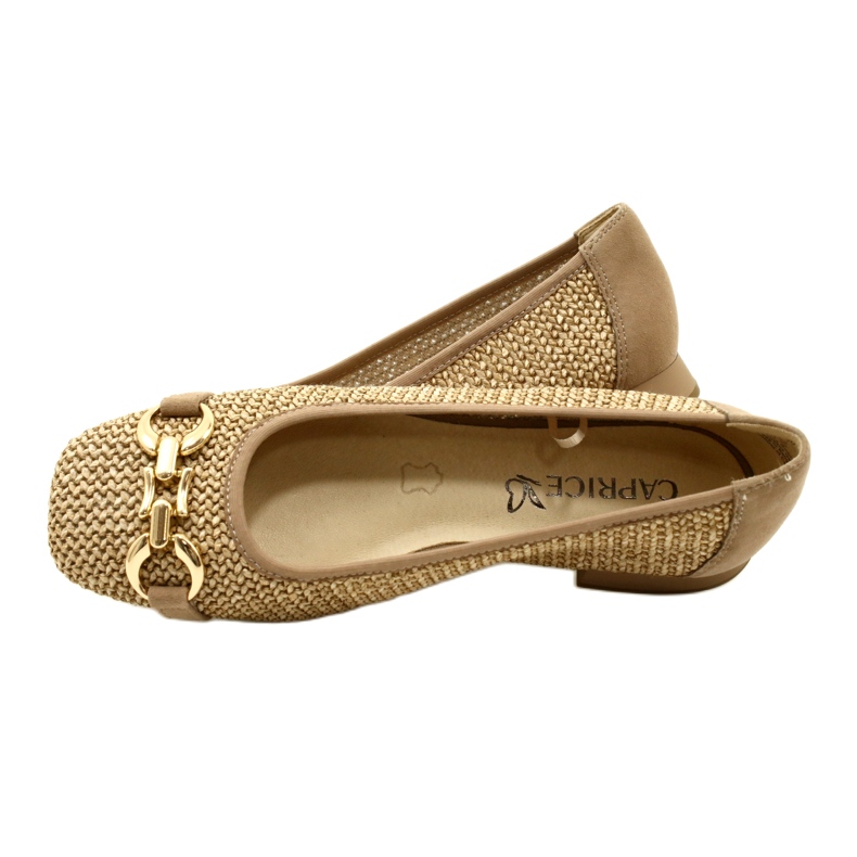 Women's ballet flats Caprice 9-22503-20 311 Bark Comb beige 6