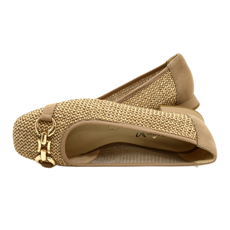 Women's ballet flats Caprice 9-22503-20 311 Bark Comb beige 5