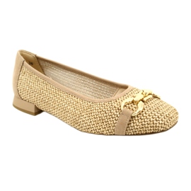Women's ballet flats Caprice 9-22503-20 311 Bark Comb beige 1