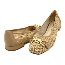 Women's ballet flats Caprice 9-22503-20 311 Bark Comb beige 4