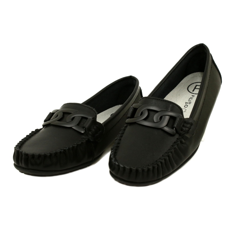 Women's Leather Loafers Filippo DP4547 Black 3
