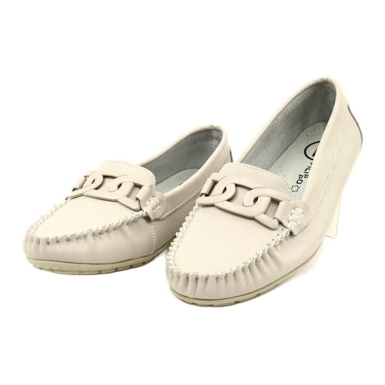 Women's Leather Loafers Filippo DP4547 Beige 8
