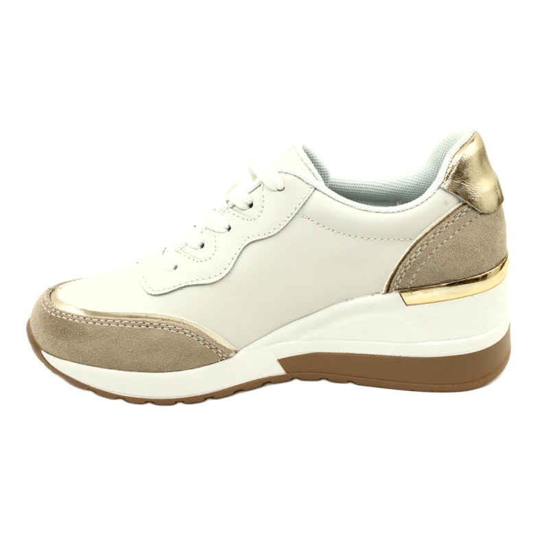 Filippo DP4660/23 WH BE women's sports lace-up shoes White and Beige 2