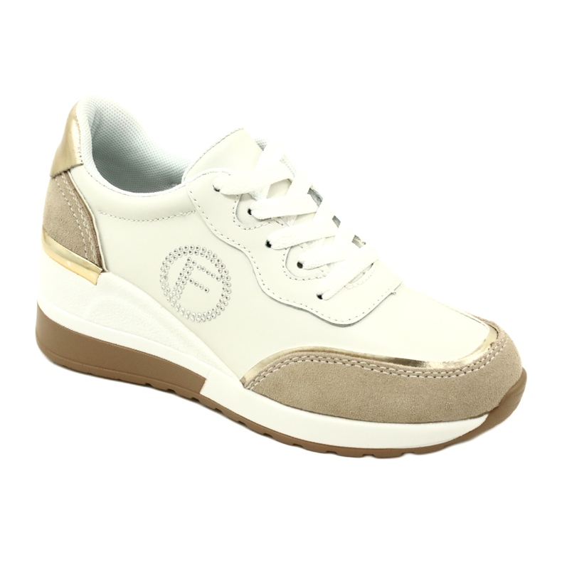 Filippo DP4660/23 WH BE women's sports lace-up shoes White and Beige 1