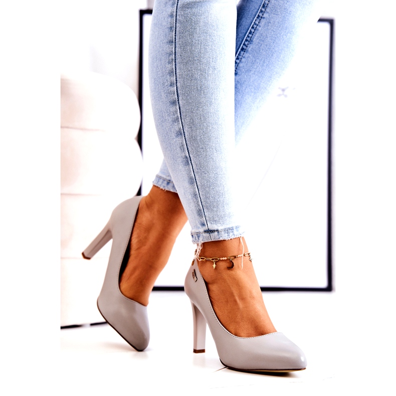 Women's pumps On a Heel Gray Sergio Leone Campbell grey 2