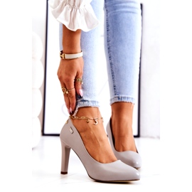 Women's pumps On a Heel Gray Sergio Leone Campbell grey 1