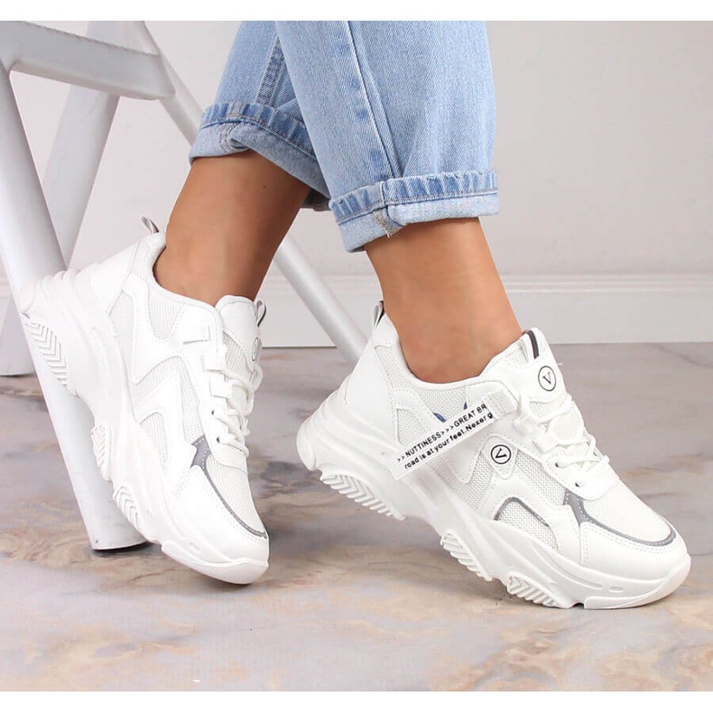Women's sports shoes sneakers white Vinceza 13584 1