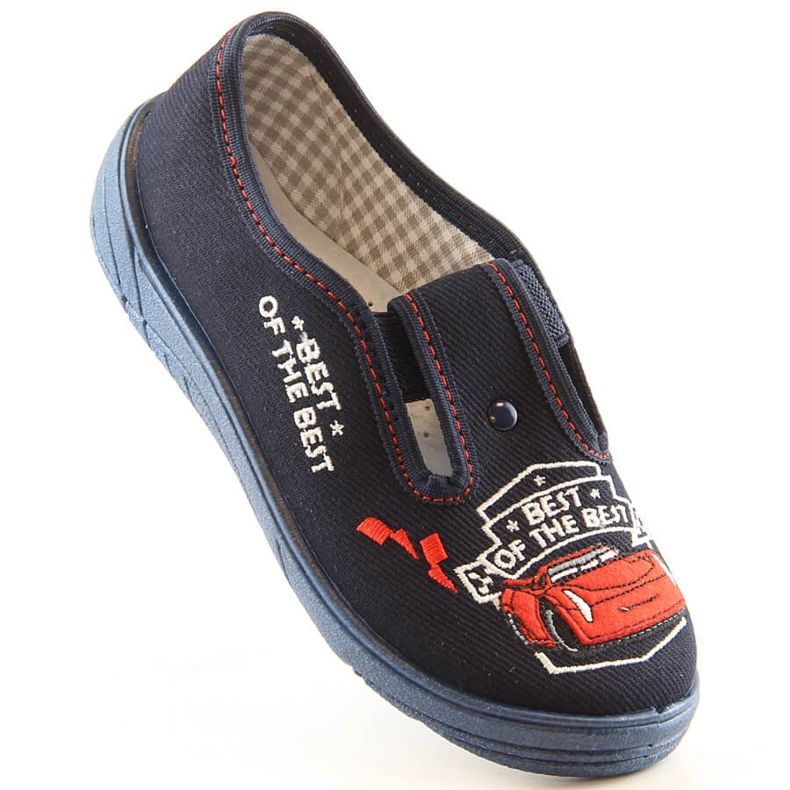 Navy blue Nazo N017DKW boys slippers for kindergarten 1