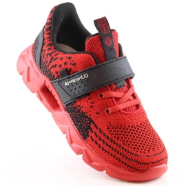 Atletico Children's red Velcro sports shoes B91230217 black 1