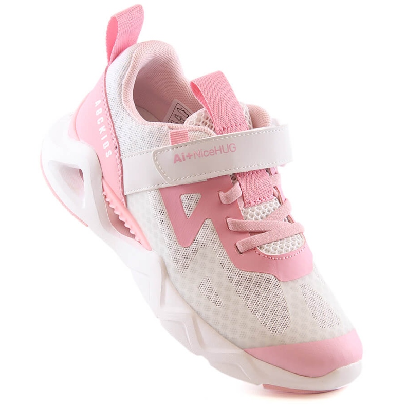 Atletico Girls' sports shoes with velcro white and pink AbcKids B022302001 1