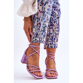Leather Fashionable Women's Sandals Purple Primma High Heels violet 1 Leather Fashionable Women's Sandals Purple Primma High Heels violet 1