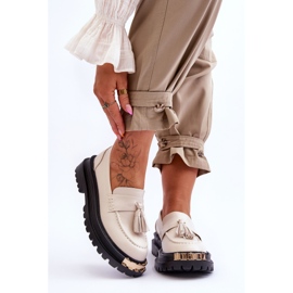 Lonisa Lonis Classic Loafers With Tassels Beige 1