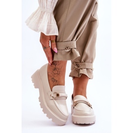 FJ1 Women's Leather Loafers Beige Camerin 1 FJ1 Women's Leather Loafers Beige Camerin 1