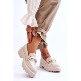 FJ1 Women's Leather Loafers Beige Camerin 2 FJ1 Women's Leather Loafers Beige Camerin 2