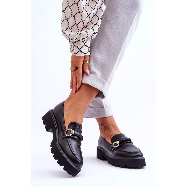 Women's Leather Loafers Black Camerin 1