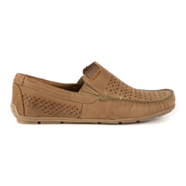 Olivier Men's shoes moccasin 906 for the summer beige 1