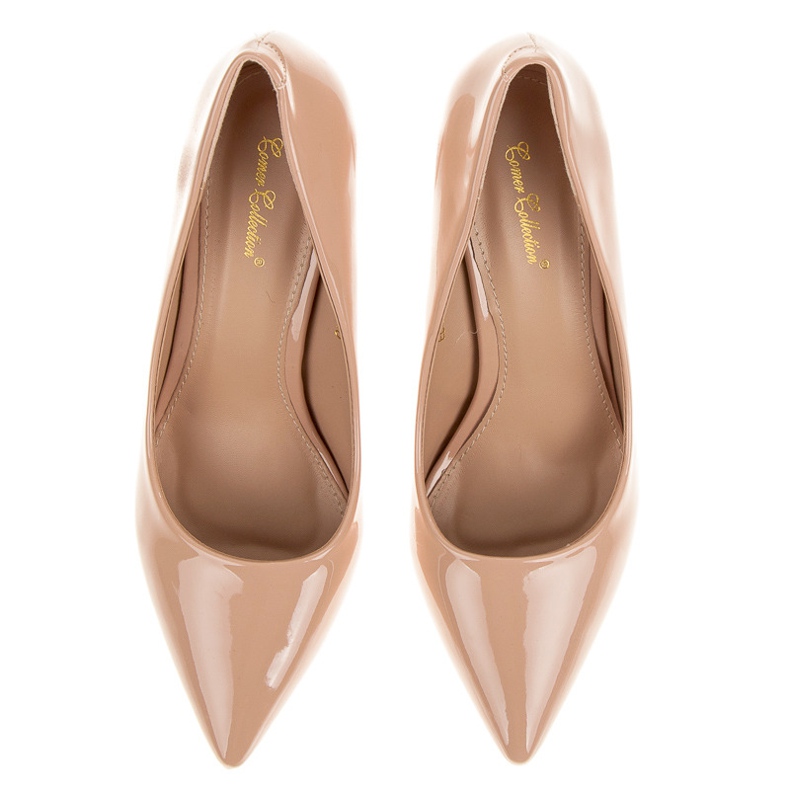 Comer Stylish lacquered heels brown 1