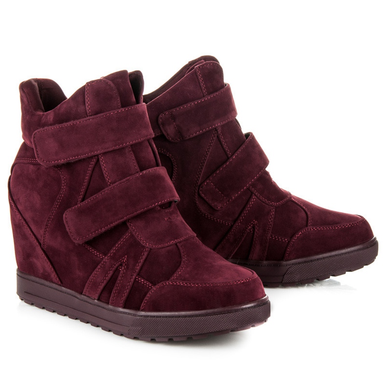 J. Star Velcro suede sneakers red 1