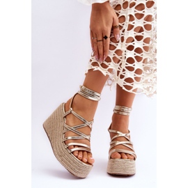 FJ1 Gold Margaritt Wedge Sandals golden 1 FJ1 Gold Margaritt Wedge Sandals golden 1