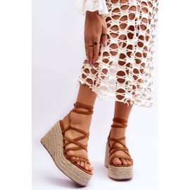 Leather Wedge Sandals Brown Margaritt 1 Leather Wedge Sandals Brown Margaritt 1