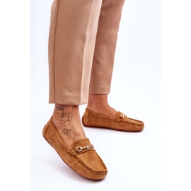 Suede Loafers With Brown Eleina Ornament 2