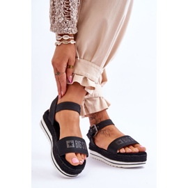 Women's Comfortable Platform Sandals Big Star LL274870 Black 2