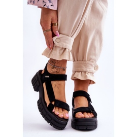 Women's Suede Sandals Big Star LL276035 Black 1 Women's Suede Sandals Big Star LL276035 Black 1