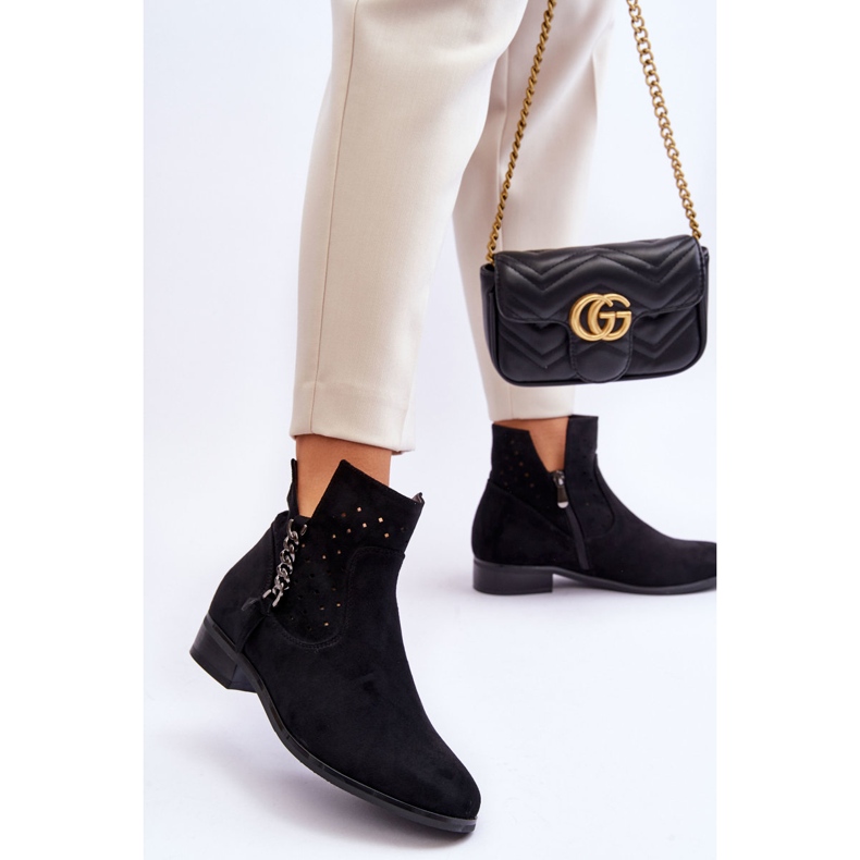 Vinceza Women's Suede Zipper Boots Black Belliano 2 Vinceza Women's Suede Zipper Boots Black Belliano 2