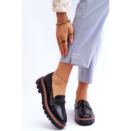 Vinceza Women's Leather Loafers On The Platform With Decoration Black Jonett 1 Vinceza Women's Leather Loafers On The Platform With Decoration Black Jonett 1