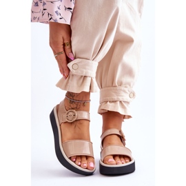 ZAXY Fragrant Hypoallergenic Sandals JJ285240 Beige-Black 1