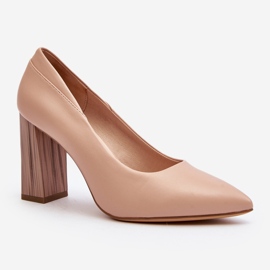 Elegant Pumps On A Decorative Heel Sergio Leone PB217 Nude pink 1 Elegant Pumps On A Decorative Heel Sergio Leone PB217 Nude pink 1