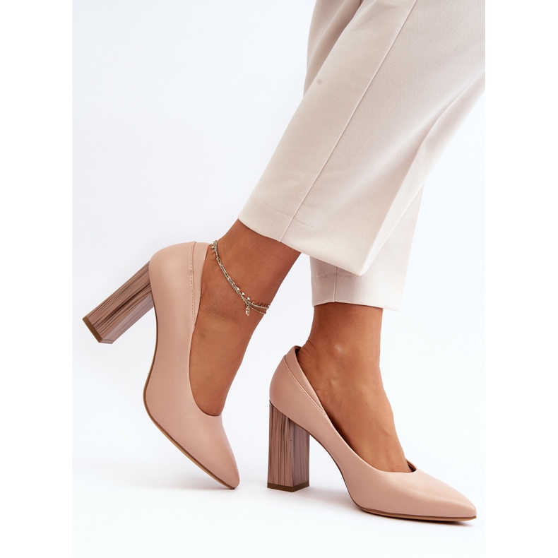 Elegant Pumps On A Decorative Heel Sergio Leone PB217 Nude pink 2 Elegant Pumps On A Decorative Heel Sergio Leone PB217 Nude pink 2