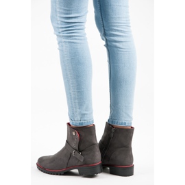 Seastar Suede Booties With A Zipper grey 1