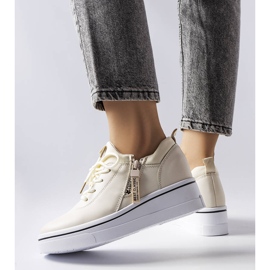 BM Beige low wedge sneakers from Mathieu 1