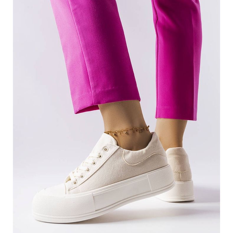 BM Beige platform sneakers from Agathe 1