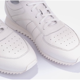 Marco Shoes White grain leather sneakers 2