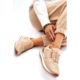 Marquiiz Adrea Women's Sports Shoes With Decorative Zipper Beige 4