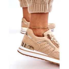 Marquiiz Adrea Women's Sports Shoes With Decorative Zipper Beige 3