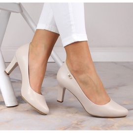 Women's light gray heeled pumps Sergio Leone 1459 grey 1 Women's light gray heeled pumps Sergio Leone 1459 grey 1