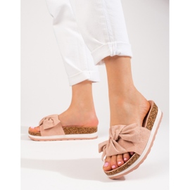Vinceza pink women's slippers on the platform 1