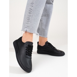 Openwork women's black Shelovet sneakers 1 Openwork women's black Shelovet sneakers 1