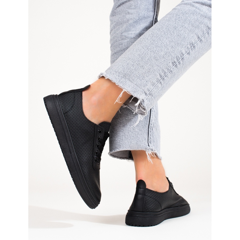 Openwork women's black Shelovet sneakers 2 Openwork women's black Shelovet sneakers 2