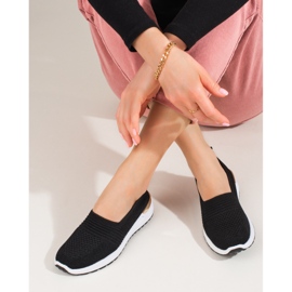 Women's Shelovet black openwork sneakers 2