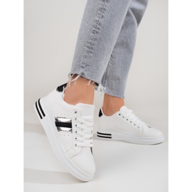 Shelovet women's sneakers on a high platform white 1