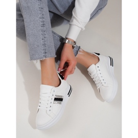 Shelovet women's sneakers on a high platform white 2