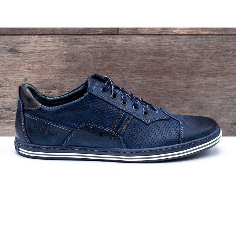 Polbut Men's casual shoes 1801P navy blue 1